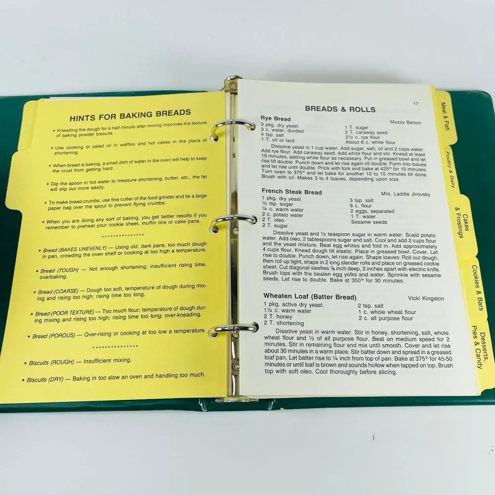 St. Patrick's Catholic Church Cookbook Fremont NE 1989 Ring Binder Cookbook